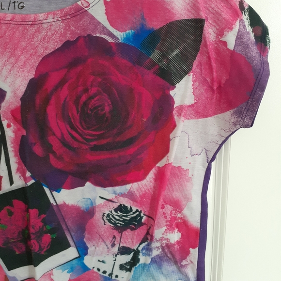 Blouse t-shirt, Aeropostale, XL, pink & purple - Picture 3 of 4